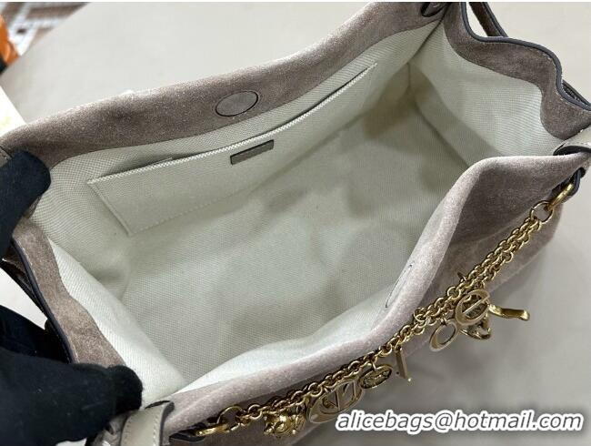 Original Discount Chloe Suede Large Hobo Bag with Charm 8328 Grey 2026