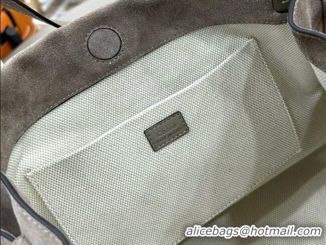 Original Discount Chloe Suede Large Hobo Bag with Charm 8328 Grey 2026