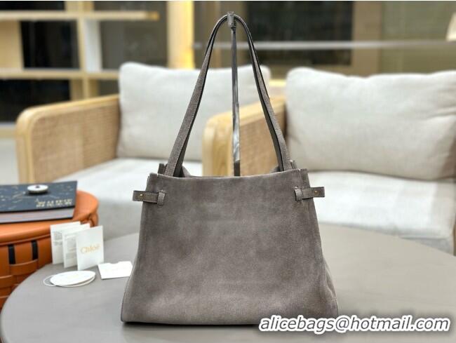 Original Discount Chloe Suede Large Hobo Bag with Charm 8328 Grey 2026