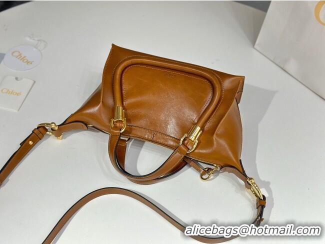 Most Popular Chloe Shiny Leather Paraty Bag W0324 Brown 2026