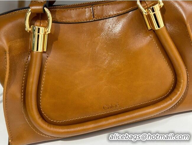 Most Popular Chloe Shiny Leather Paraty Bag W0324 Brown 2026
