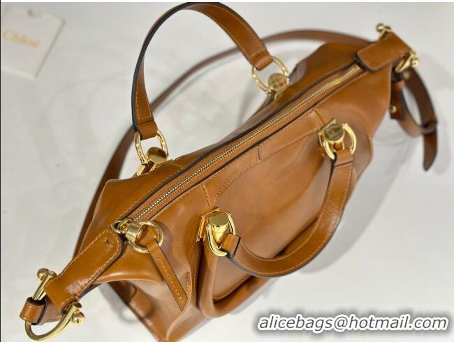 Most Popular Chloe Shiny Leather Paraty Bag W0324 Brown 2026