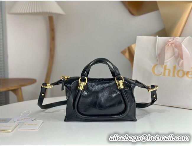Classic Promotional Chloe Shiny Leather Paraty Bag W0324 Black 2026