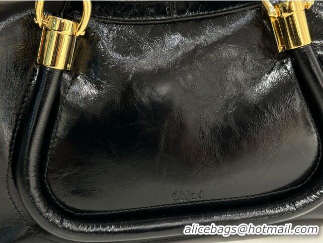 Classic Promotional Chloe Shiny Leather Paraty Bag W0324 Black 2026