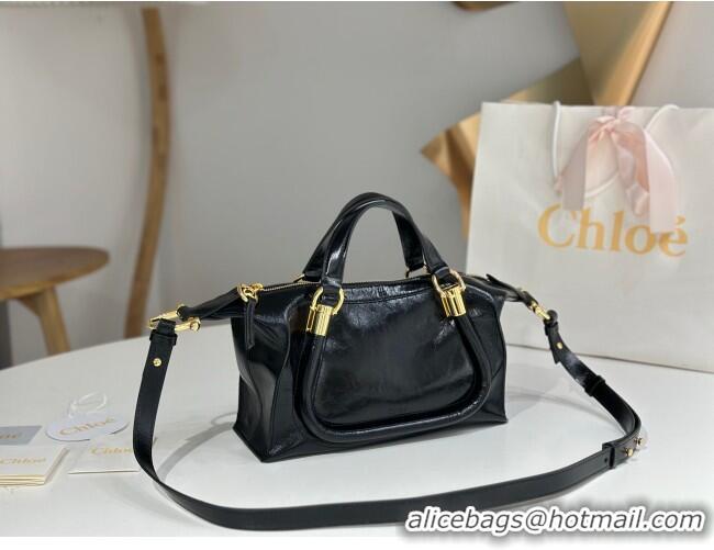 Classic Promotional Chloe Shiny Leather Paraty Bag W0324 Black 2026