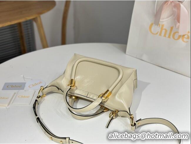 New Discount Chloe Shiny Leather Paraty Bag W0324 Offwhite 2026
