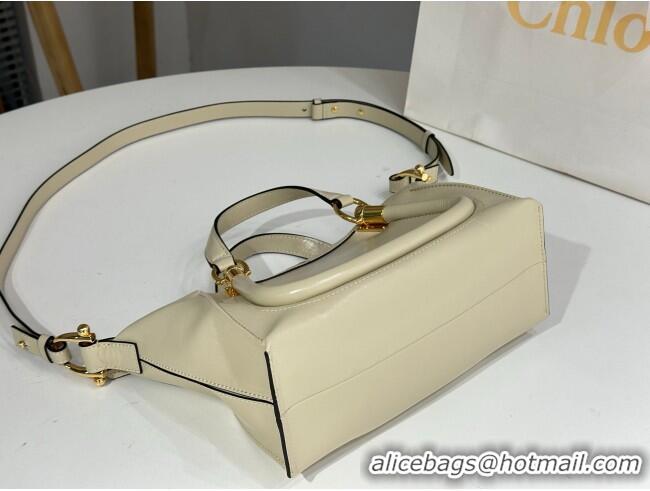 New Discount Chloe Shiny Leather Paraty Bag W0324 Offwhite 2026