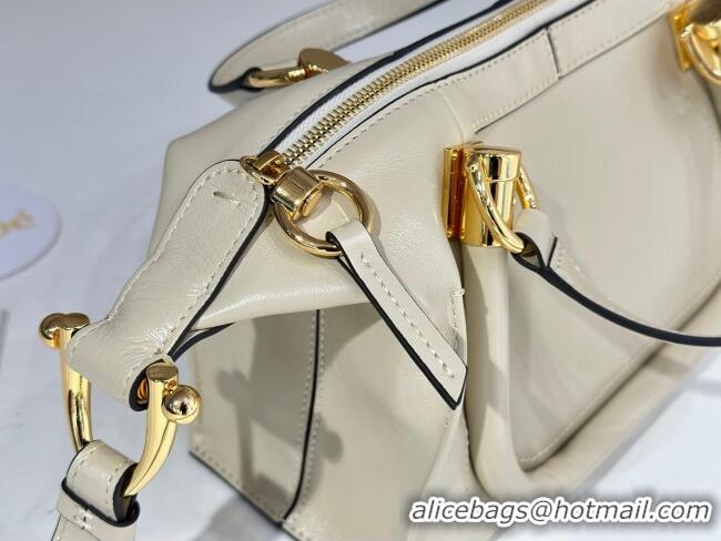New Discount Chloe Shiny Leather Paraty Bag W0324 Offwhite 2026