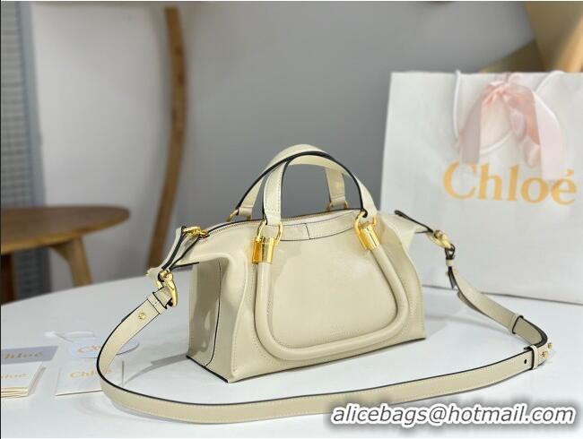 New Discount Chloe Shiny Leather Paraty Bag W0324 Offwhite 2026