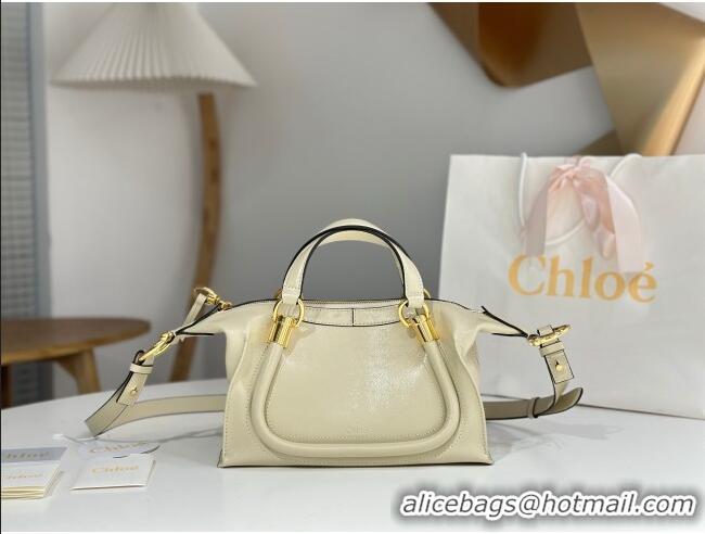 New Discount Chloe Shiny Leather Paraty Bag W0324 Offwhite 2026