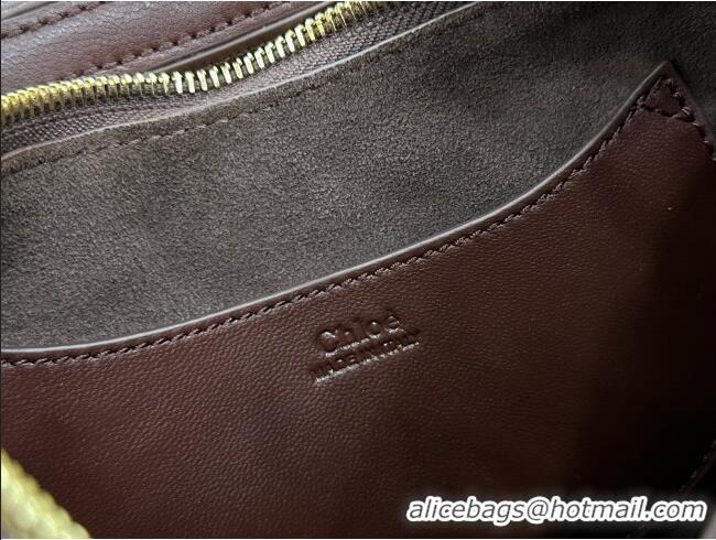 Promotional Chloe Small Chloé Banana Zipped Hobo in Soft Leather 1302 Burgundy 2026