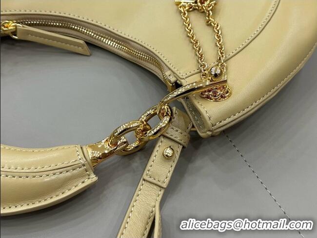 New Fashion Chloe Small Chloé Banana Zipped Hobo in Soft Leather 1302 Beige 2026