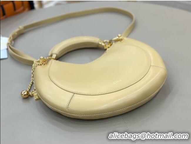 New Fashion Chloe Small Chloé Banana Zipped Hobo in Soft Leather 1302 Beige 2026