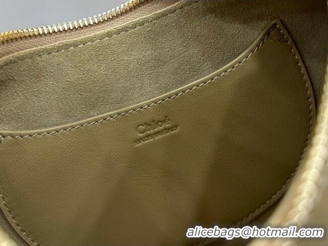 New Fashion Chloe Small Chloé Banana Zipped Hobo in Soft Leather 1302 Beige 2026
