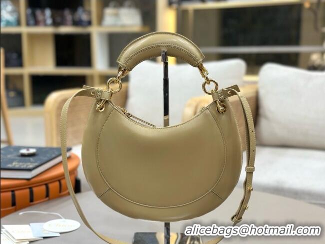 New Fashion Chloe Small Chloé Banana Zipped Hobo in Soft Leather 1302 Beige 2026