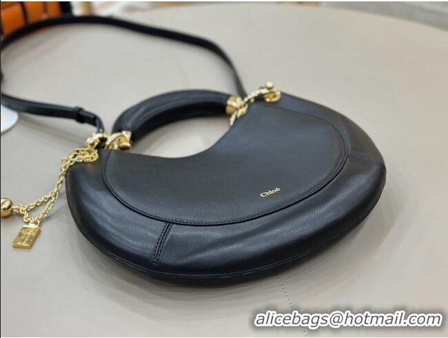 Well Crafted Chloe Small Chloé Banana Zipped Hobo in Soft Leather 1302 Black 2026