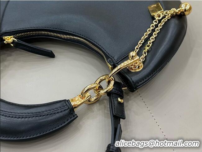 Well Crafted Chloe Small Chloé Banana Zipped Hobo in Soft Leather 1302 Black 2026