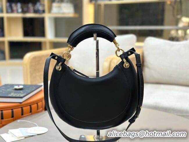 Well Crafted Chloe Small Chloé Banana Zipped Hobo in Soft Leather 1302 Black 2026
