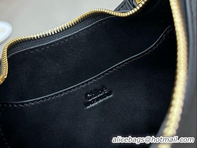 Well Crafted Chloe Small Chloé Banana Zipped Hobo in Soft Leather 1302 Black 2026