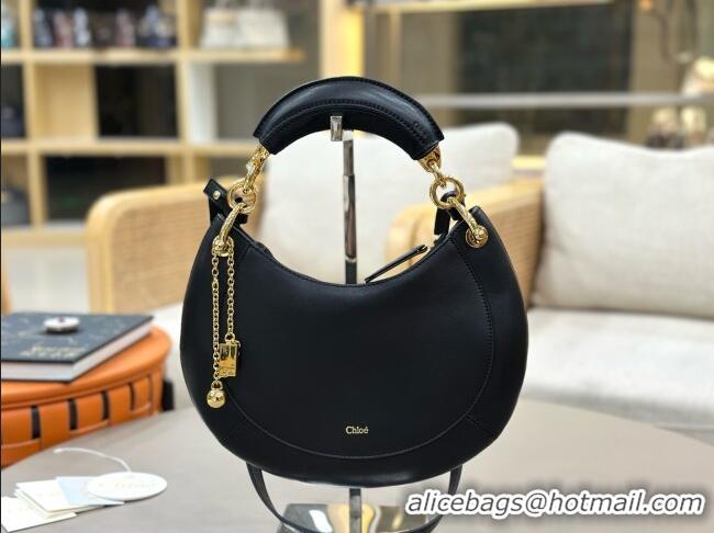 Well Crafted Chloe Small Chloé Banana Zipped Hobo in Soft Leather 1302 Black 2026