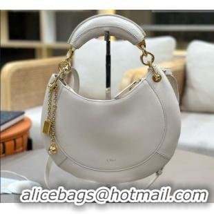 Classic Discount Chloe Small Chloé Banana Zipped Hobo in Soft Leather 1302 White 2026