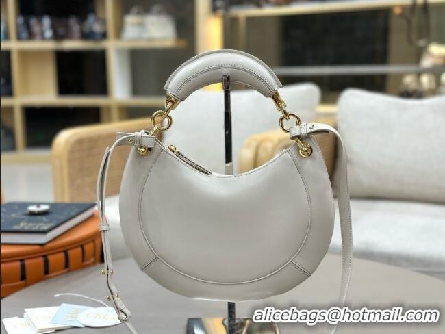 Classic Discount Chloe Small Chloé Banana Zipped Hobo in Soft Leather 1302 White 2026