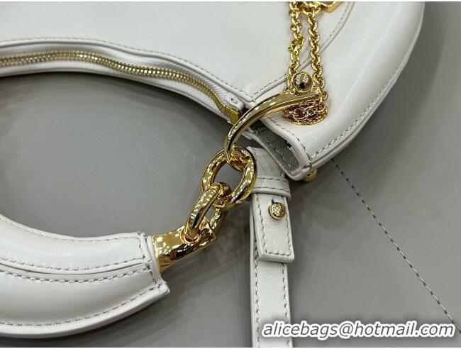 Classic Discount Chloe Small Chloé Banana Zipped Hobo in Soft Leather 1302 White 2026