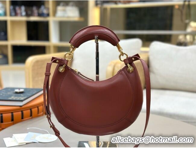 Stylish Cheap Chloe Small Chloé Banana Zipped Hobo in Soft Leather 1302 Brown 2026