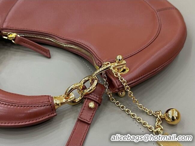 Stylish Cheap Chloe Small Chloé Banana Zipped Hobo in Soft Leather 1302 Brown 2026