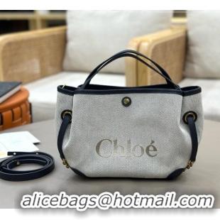 Inexpensive Chloe Small Chloé Clover Double Carry Bag in Canvas 2928 Black 2026