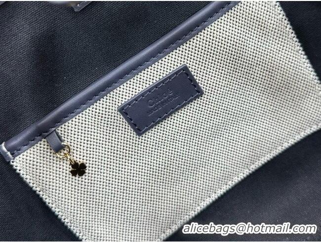 Inexpensive Chloe Small Chloé Clover Double Carry Bag in Canvas 2928 Black 2026