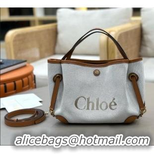 Shop Duplicate Chloe Small Chloé Clover Double Carry Bag in Canvas 2928 Brown 2026