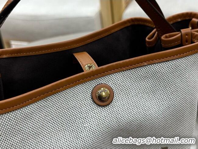 Shop Duplicate Chloe Small Chloé Clover Double Carry Bag in Canvas 2928 Brown 2026