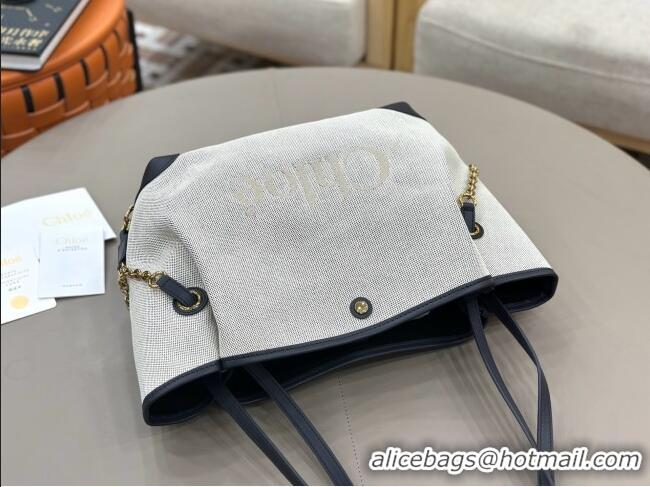 Crafted Fashion Chloe Large Clover Double Carry Bag in Canvas 0328 Black 2026
