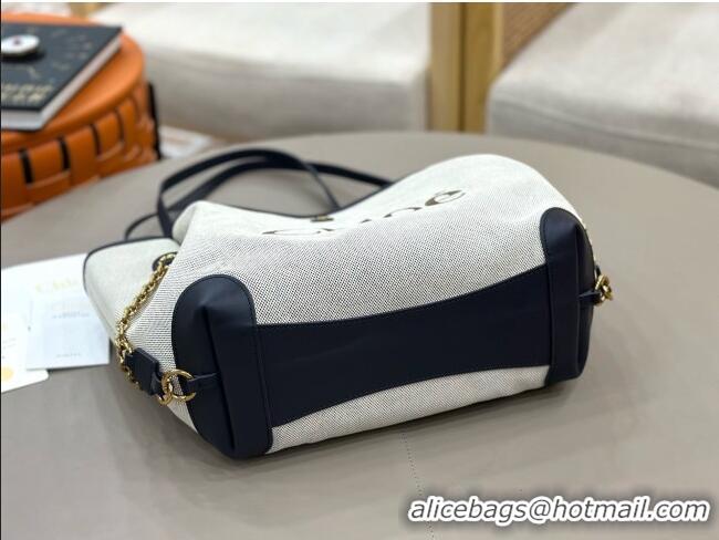 Crafted Fashion Chloe Large Clover Double Carry Bag in Canvas 0328 Black 2026
