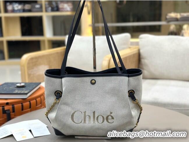 Crafted Fashion Chloe Large Clover Double Carry Bag in Canvas 0328 Black 2026