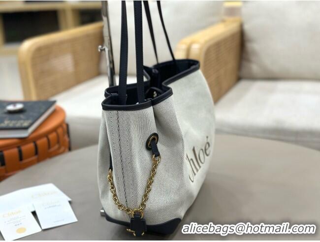 Crafted Fashion Chloe Large Clover Double Carry Bag in Canvas 0328 Black 2026