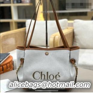 Good Cheap Chloe Large Clover Double Carry Bag in Canvas 0328 Brown 2026