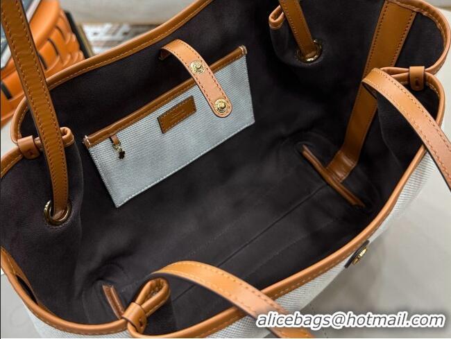 Good Cheap Chloe Large Clover Double Carry Bag in Canvas 0328 Brown 2026