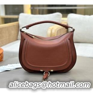 Top Grade Chloe Marcie Medium Leather Shoulder Bag 1199-8 Brown 2026