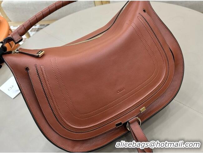 Top Grade Chloe Marcie Medium Leather Shoulder Bag 1199-8 Brown 2026