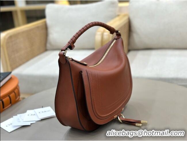 Top Grade Chloe Marcie Medium Leather Shoulder Bag 1199-8 Brown 2026