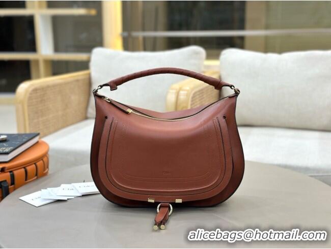 Top Grade Chloe Marcie Medium Leather Shoulder Bag 1199-8 Brown 2026