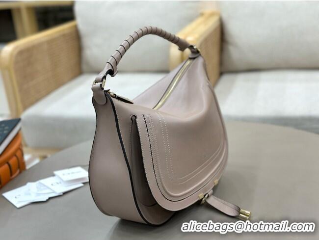 Luxury Cheap Chloe Marcie Medium Leather Shoulder Bag 1199-8 Grey 2026