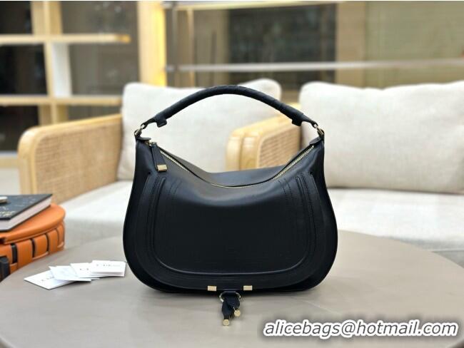 Top Discount Chloe Marcie Medium Leather Shoulder Bag 1199-8 Black 2026