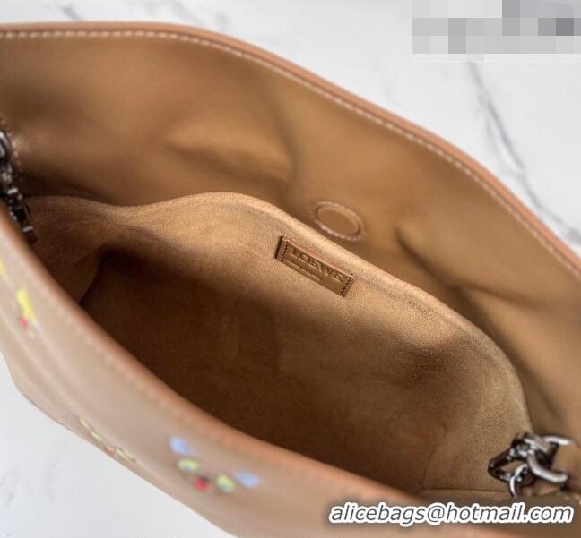 Low Price Louis Wain x Loewe Mini Flamenco Clutch in Cat Embroidered Nappa Calfskin Leather L17057 Mocha 2026