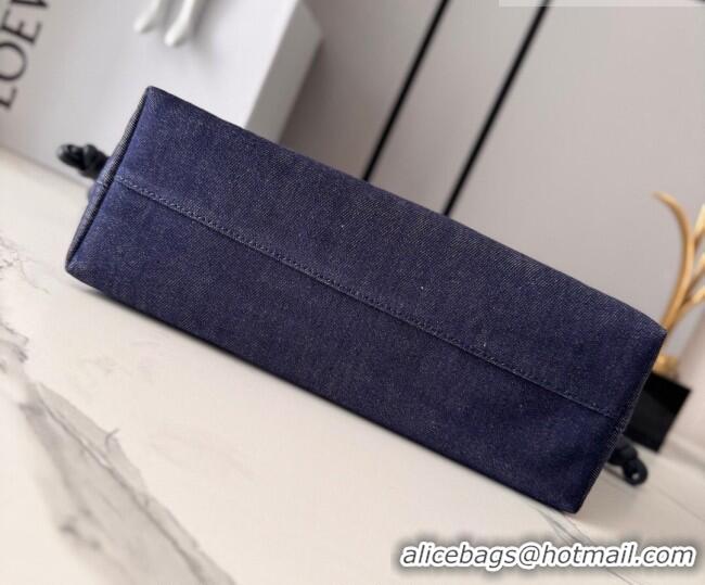 Original Cheap Louis Wain x Loewe Medium Flamenco Clutch in Cat Embroidered Denim L17059 Blue 2026