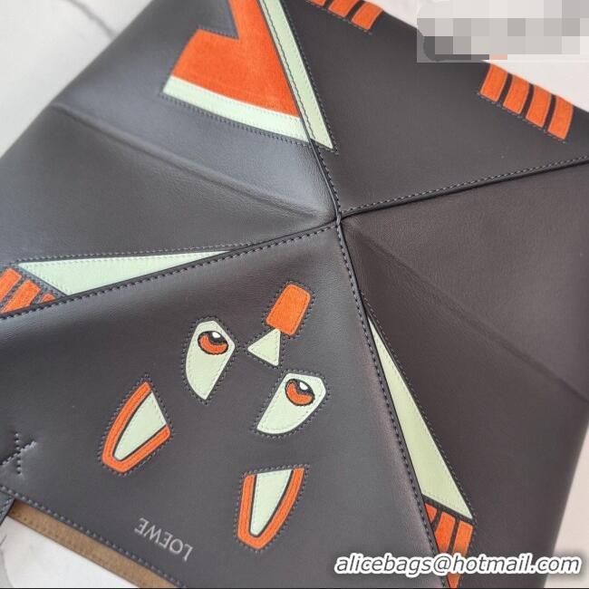Low Price Loewe Medium Nappa Leather Futurist Cat Puzzle Fold Tote Bag 27065 Dark Grey 2026