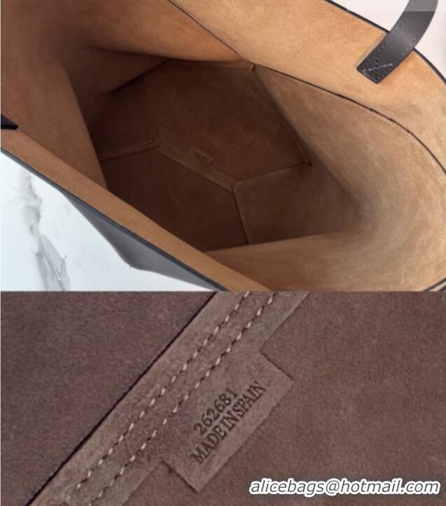 Low Price Loewe Medium Nappa Leather Futurist Cat Puzzle Fold Tote Bag 27065 Dark Grey 2026