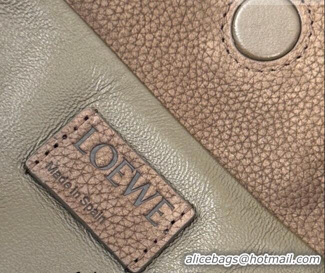Cheapest Loewe Flamenco Mini Clutch in Grained Nubuck Leather 266355 Tundra 2026